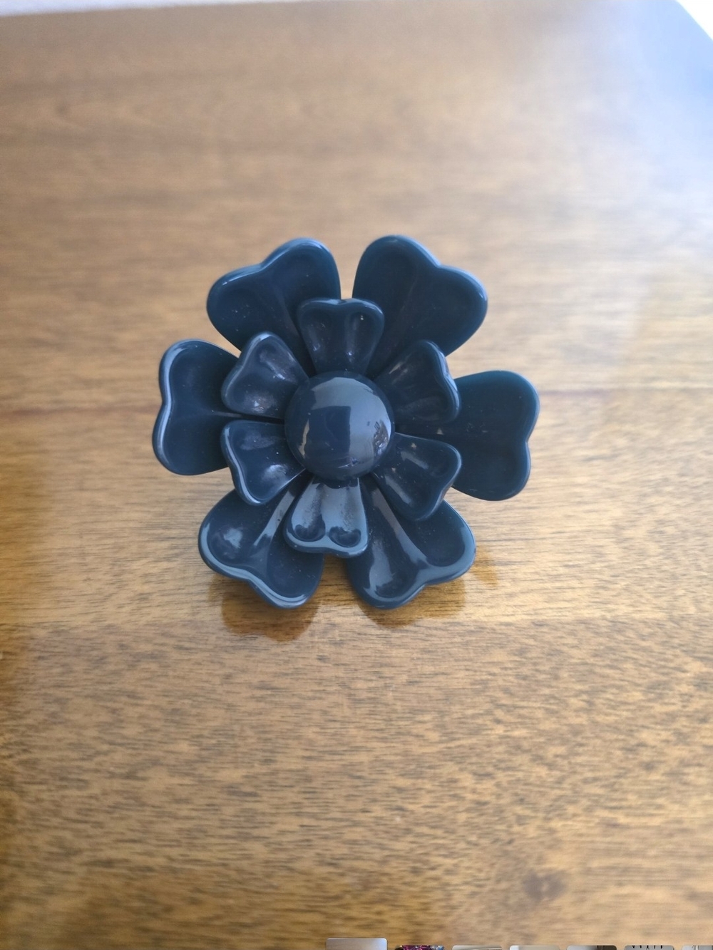 Vintage Pilgrim Danish Design Deep Blue Floral Brooch